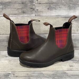 BLUNDSTONE Original 500 Chelsea Women’s Boot - Stout Brown/Burgundy - Sz- 8.US